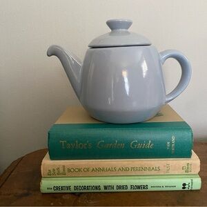 Frankoma powder blue clay teapot Oklahoma maker 6T